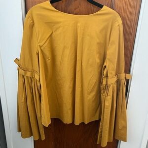 ✨ Catherine Malandrino Long Bell Sleeve Bow Tie Top ✨